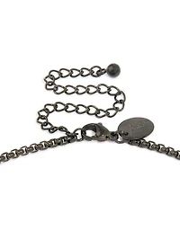 Mens Waterproof Stainless Steel Mixed Rondelle Necklace