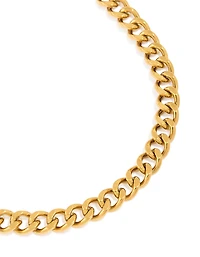 Mens Waterproof Stainless Steel Miami Cuban Link Necklace