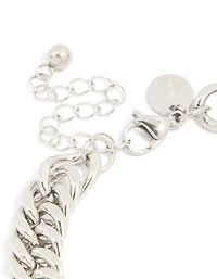 Mens Waterproof Stainless Steel Large Miami Cuban Link Bracelet