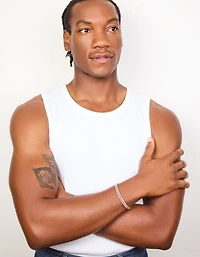 Bracelet cubain lisse en acier inoxydable imperméable pour hommes