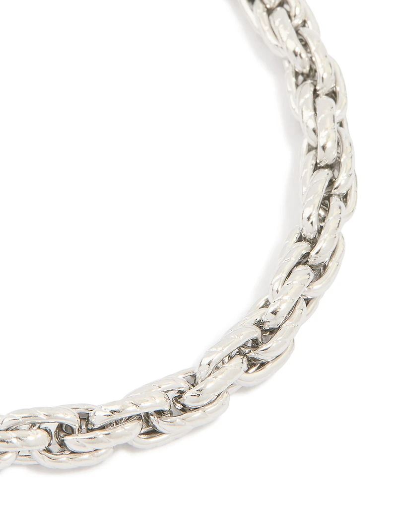Bracelet en chaîne à maillons torsadés en acier inoxydable étanche pour hommes