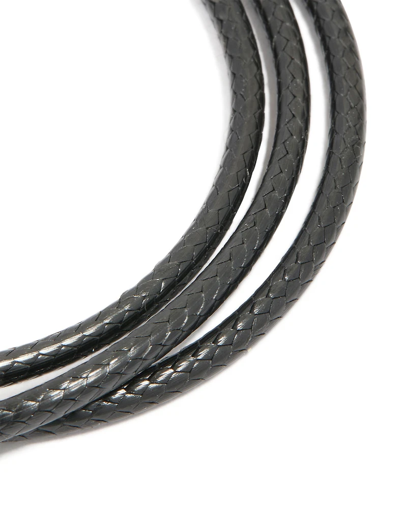 Bracelet de cordon en acier inoxydable imperméable pour hommes