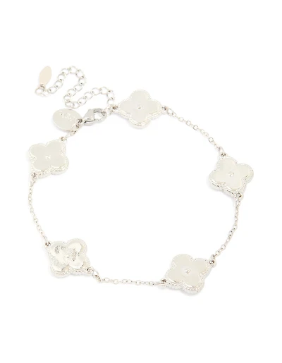 Mens Waterproof Stainless Steel Classic Clover Chain Bracelet