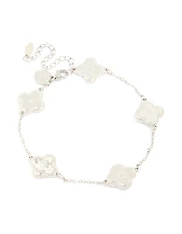 Mens Waterproof Stainless Steel Classic Clover Chain Bracelet