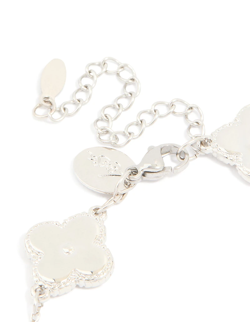 Mens Waterproof Stainless Steel Classic Clover Chain Bracelet