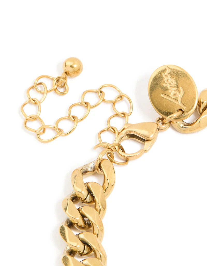 Mens Waterproof Stainless Steel Small Miami Cuban Link Bracelet