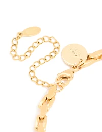 Mens Waterproof Stainless Steel Detailed Chain Link Bracelet