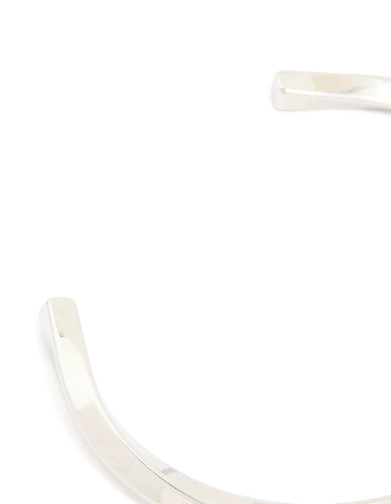 Mens Waterproof Stainless Steel Square Twist Wrist Cuff