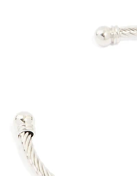 Mens Waterproof Stainless Steel Small Wire Twist Wrist Cuff