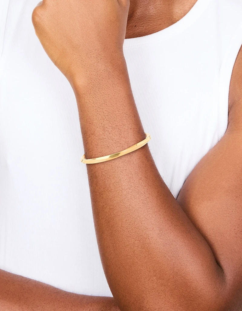 Mens Waterproof Golf Plated Stainless Steel Square Twist Wrist Cuff