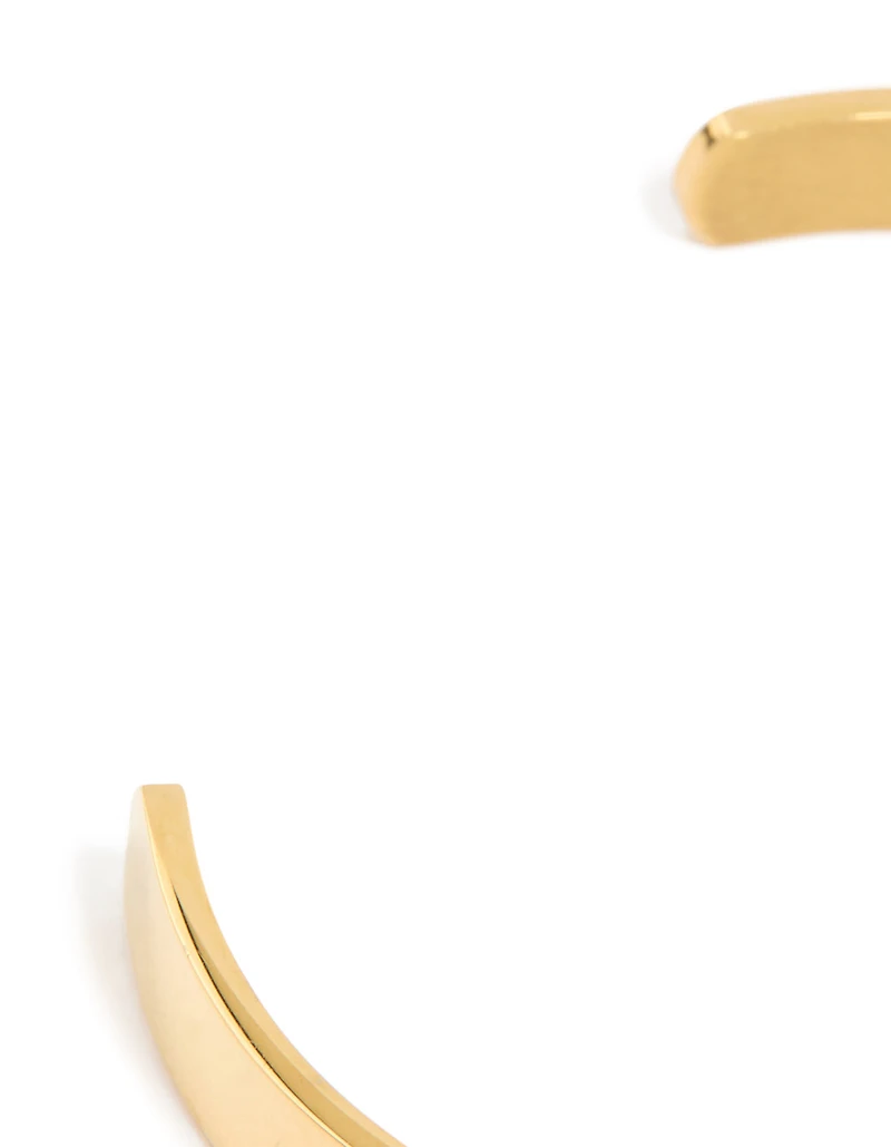 Mens Waterproof Stainless Steel Smooth Flat Wrist Cuff