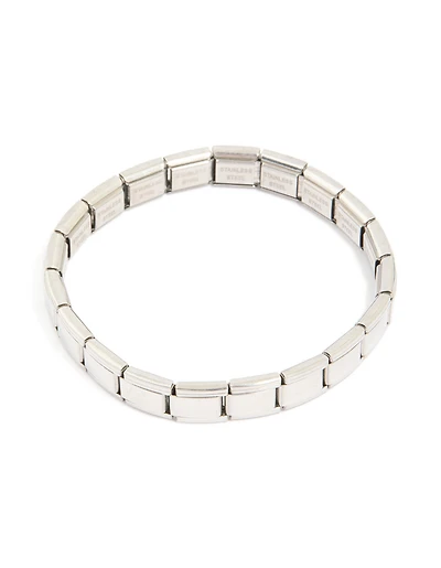 Mens Waterproof Stainless Steel Stretch Link Chain Bracelet