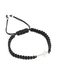 Mens Waterproof Stainless Steel Cross Toggle Bracelet