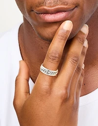 Bague de bande chaîne en acier inoxydable étanche pour hommes