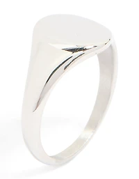 Anneau vedette ovale en acier inoxydable imperméable pour hommes