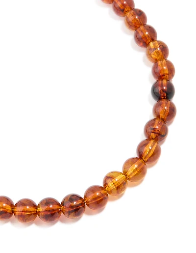 Brown Acrylic Beaded Necklace