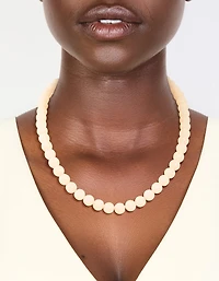 Baby Pink Acrylic Beaded Necklace