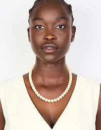 Baby Pink Acrylic Beaded Necklace