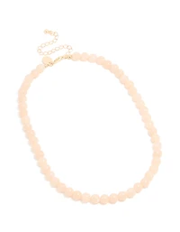 Baby Pink Acrylic Beaded Necklace