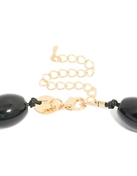 Black Acrylic Beaded Necklace