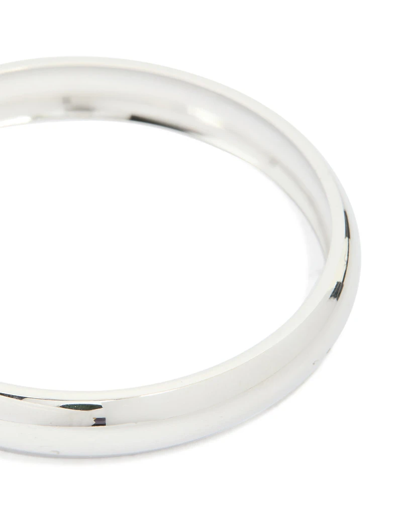 Waterproof Stainless Steel Round Smooth Bangle