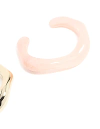 Pink & Gold Wavy Wrist Cuffs 2-Pack
