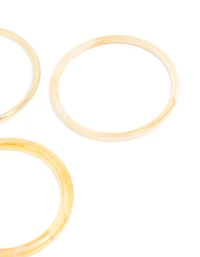 Bracelets fins en acrylique doré neutre et jaune paquet de 3