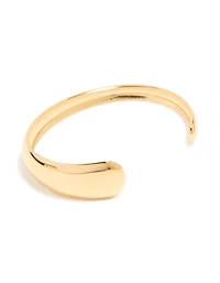 Waterproof Gold Plated Stainless Steel Asymmetrical Wrist Cuff