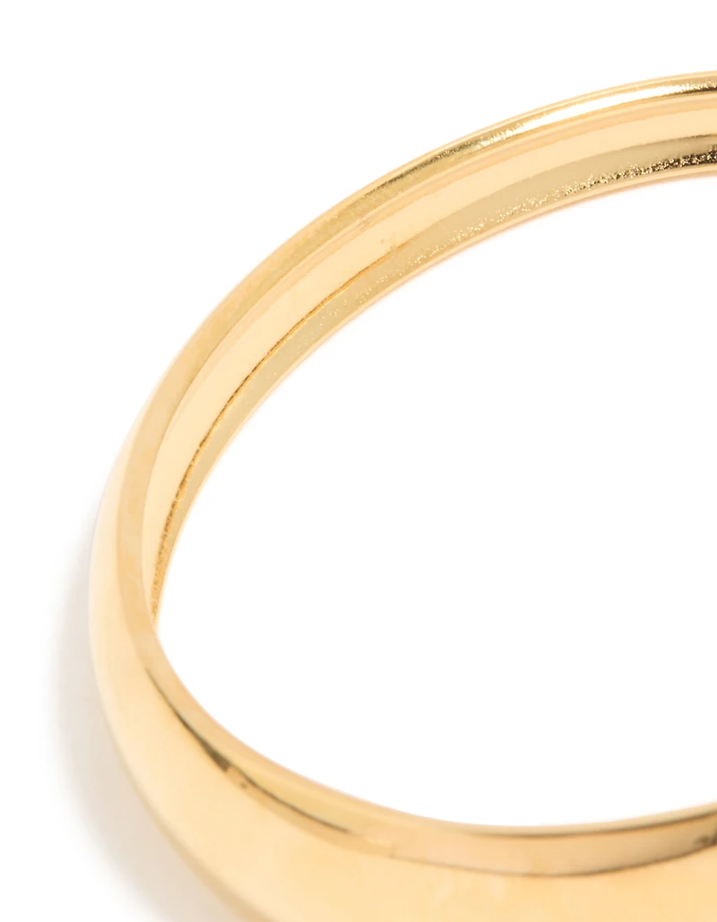 Waterproof Gold Plated Stainless Steel Asymmetrical Wrist Cuff