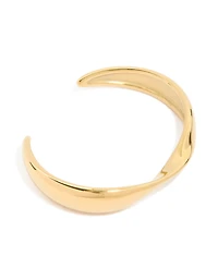 Waterproof Rose Gold Plated Stainless Steel Twisted Wrist Cuff