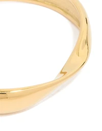Waterproof Rose Gold Plated Stainless Steel Twisted Wrist Cuff