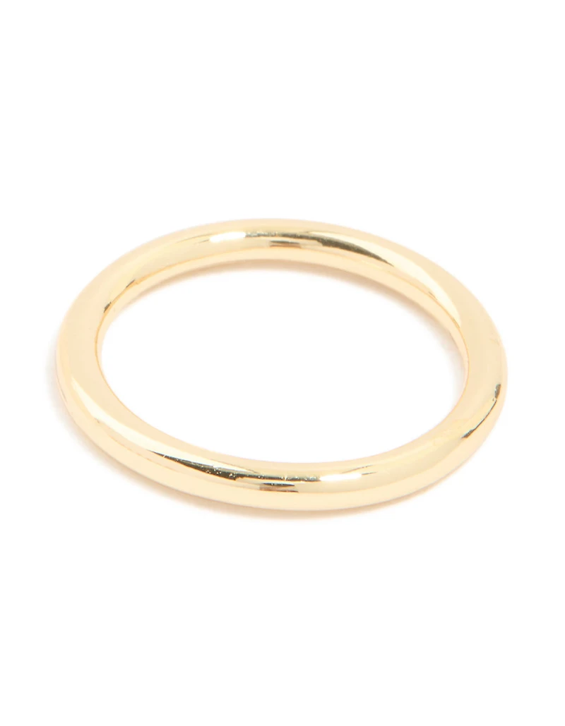Gold Plated Pink Acrylic & Cubic Zirconia Rings 3-Pack