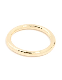 Gold Plated Pink Acrylic & Cubic Zirconia Rings 3-Pack