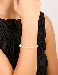Bracelet de tennis en zircone cubique en argent marquise alternant
