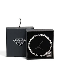 Bracelet de tennis en zircone cubique en argent marquise alternant