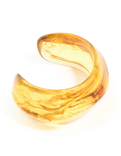 Bracelet Orb Marbré en acrylique marbré brun