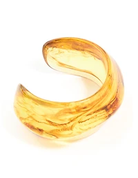 Bracelet Orb Marbré en acrylique marbré brun