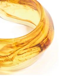 Bracelet Orb Marbré en acrylique marbré brun