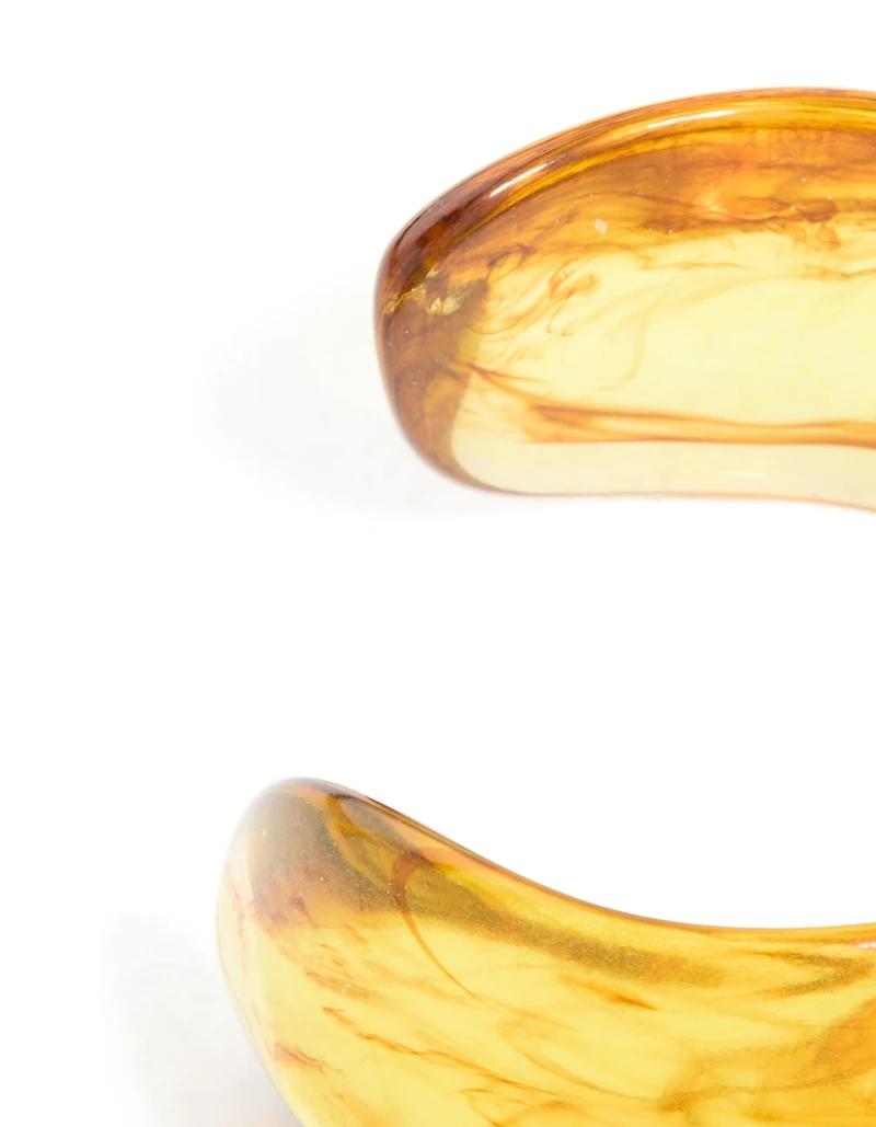 Bracelet Orb Marbré en acrylique marbré brun