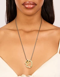 Collier de pendentif tourbillonnant plaqué or