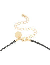 Gold Plated Swirl Pendant Cord Necklace