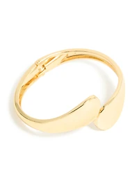 Bracelet articulé à charnières courbes plaquées or