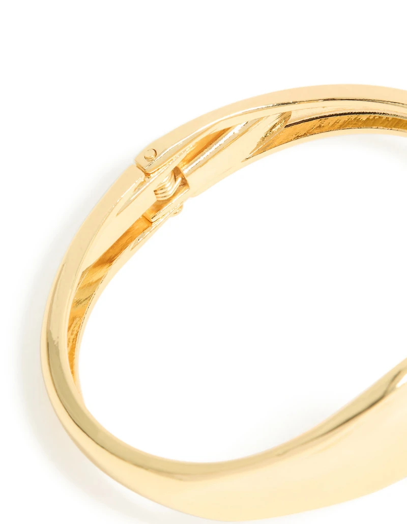 Bracelet articulé à charnières courbes plaquées or