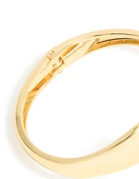 Bracelet articulé à charnières courbes plaquées or