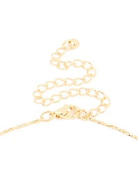 Gold Plated Brass Medium Knot Pendant Necklace