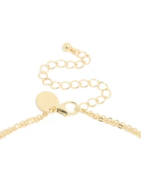 Gold Plated Cubic Zirconia Star & Tennis Layered Y-Necklace