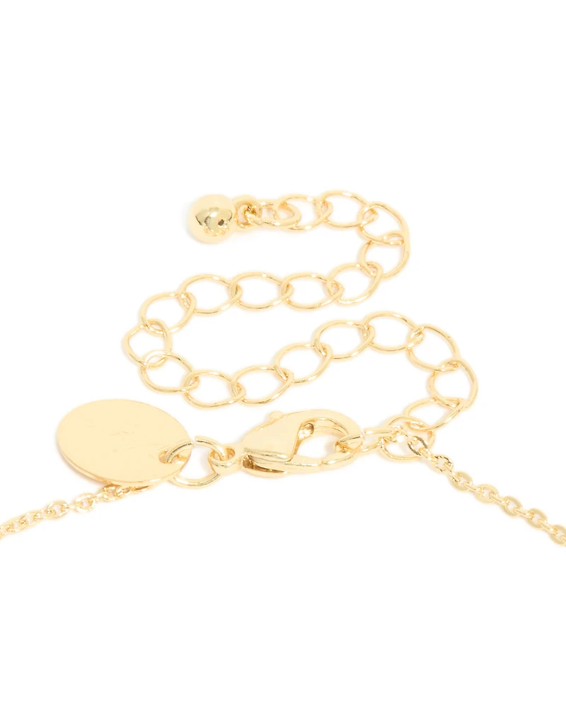 Gold Plated Cubic Zirconia Y-Necklace