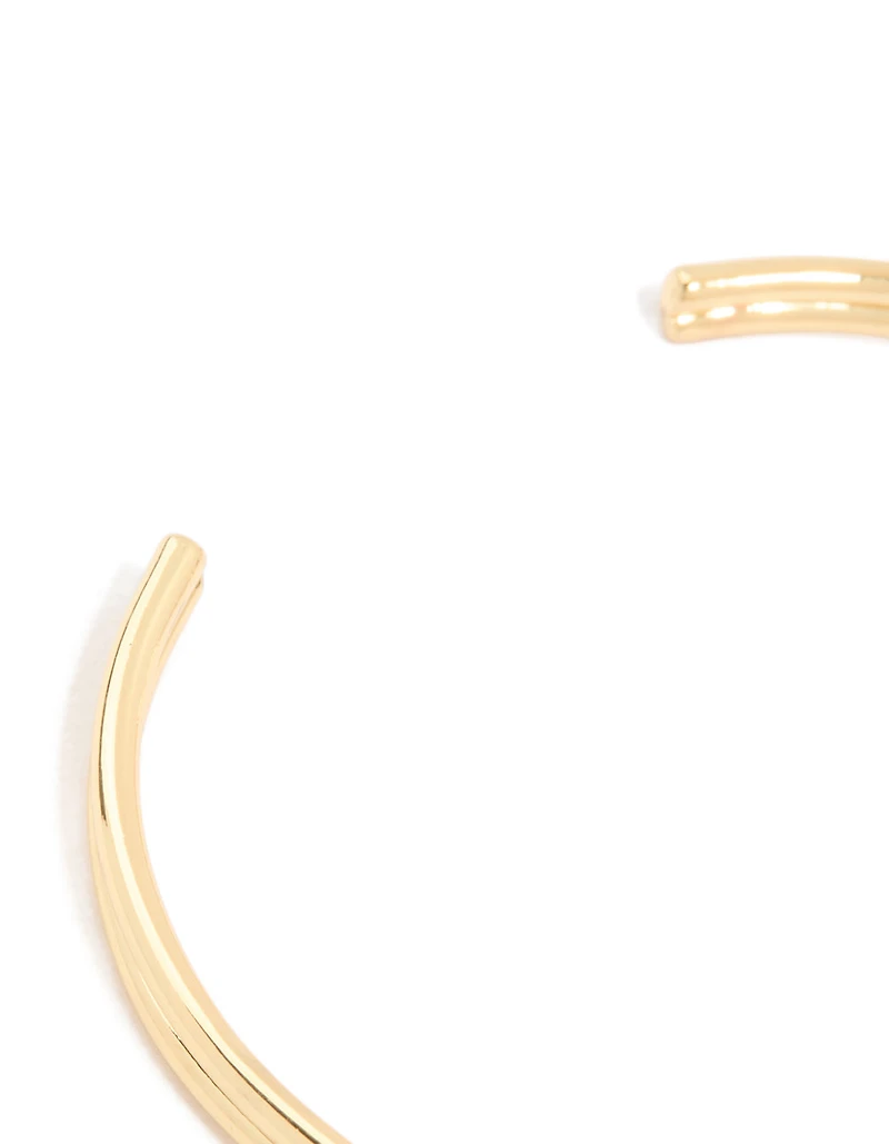 Gold Plated Brass Dual Knot Wrist Cuff
