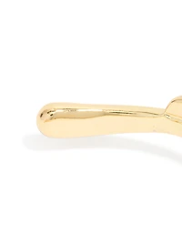 Gold Plated Organic Open Wave Wrist Cuff