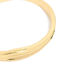Gold Plated Thin Line Wrist Cuff